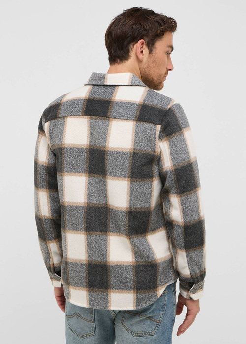 Meska Koszula Materialowe Mustang Philo Big Check Anthracite - 1016893-12778