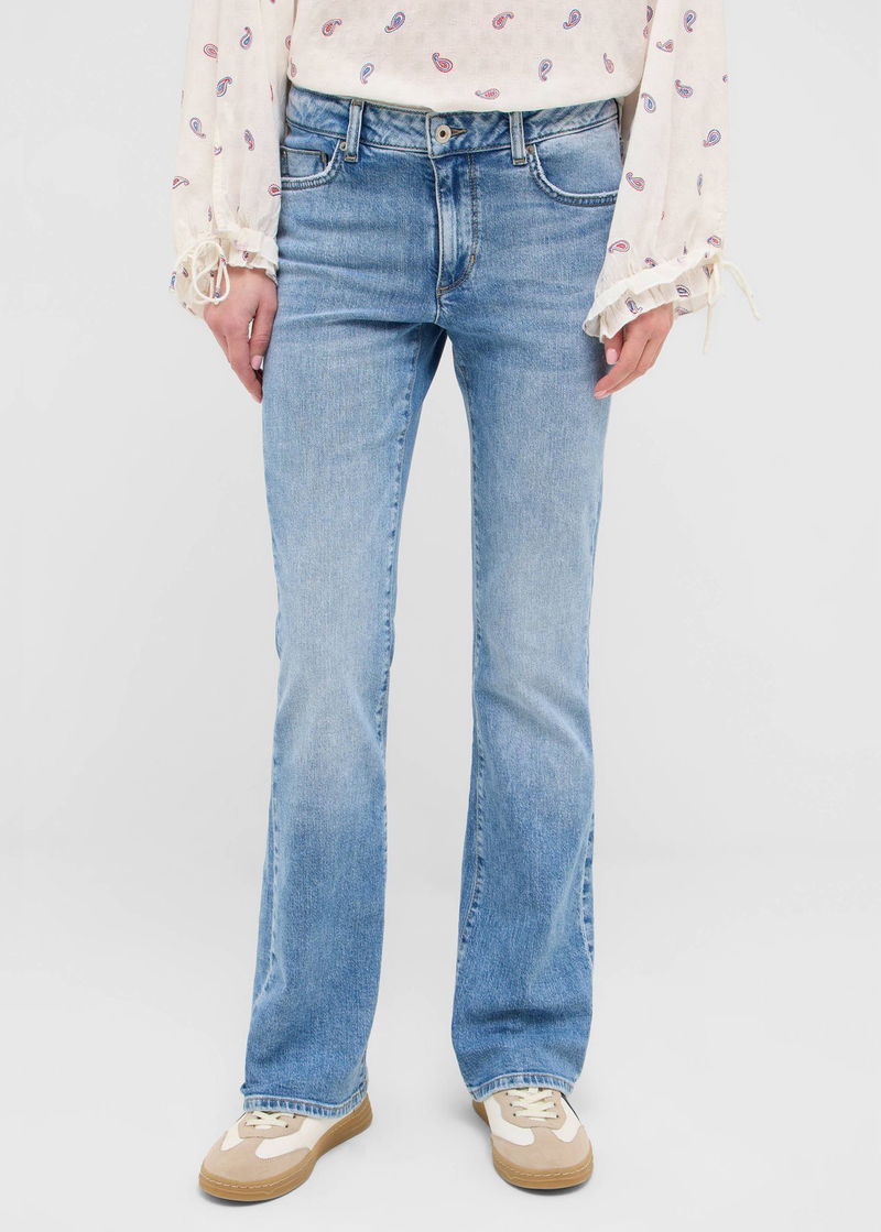 Damskie Spodnie Dzinsowe Mustang Shelby Slim Boot Denim Blue - 1016918-5000-585