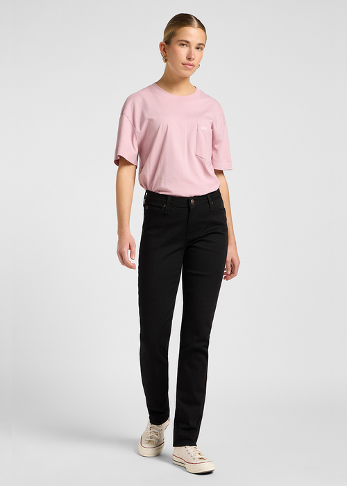 Damski T Shirt Lee Short Sleeve Pocket Tee Pretty Plum - 112371884