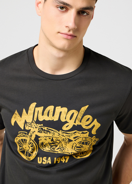 Meski T Shirt Wrangler Americana Tee Black - 112371412