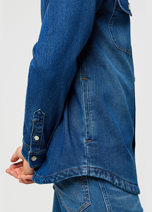 Meska Koszula Dzinsowe Wrangler Overshirt Slatebound - 112373187