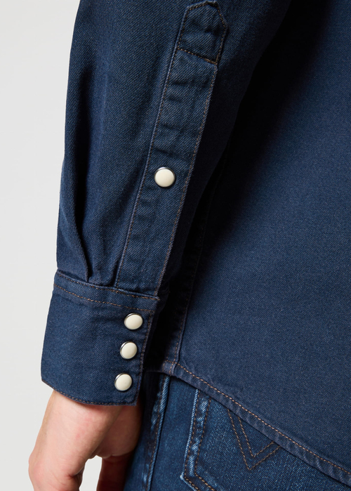 Meska Koszula Dzinsowe Wrangler Western Shirt Midnight Rodeo - 112357193