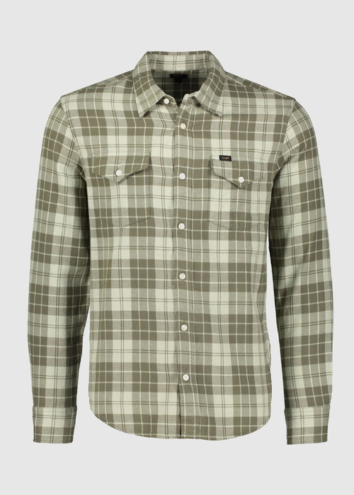 Meska Koszula Materialowe Lee Regular Shirt Mercantile Plaid Check - 112370577