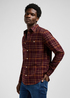 Meska Koszula Materialowe Lee Leesure Shirt Velvet Brown Plaid Check - 112370460