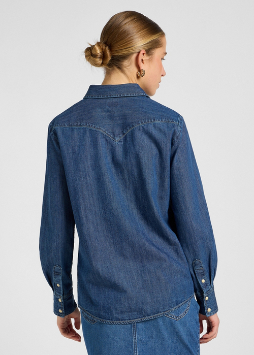 Damska Koszula Dzinsowa Lee Regular Western Shirt Denim Stacks - 112370983