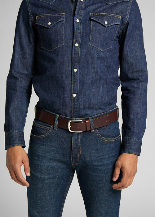 Pasek Meski Lee Belt Dark Brown - 112124770