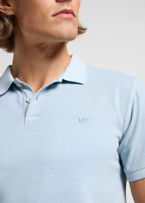 Meska Koszulka Polo Lee Garment Dye Polo Concrete Gray - 112363859