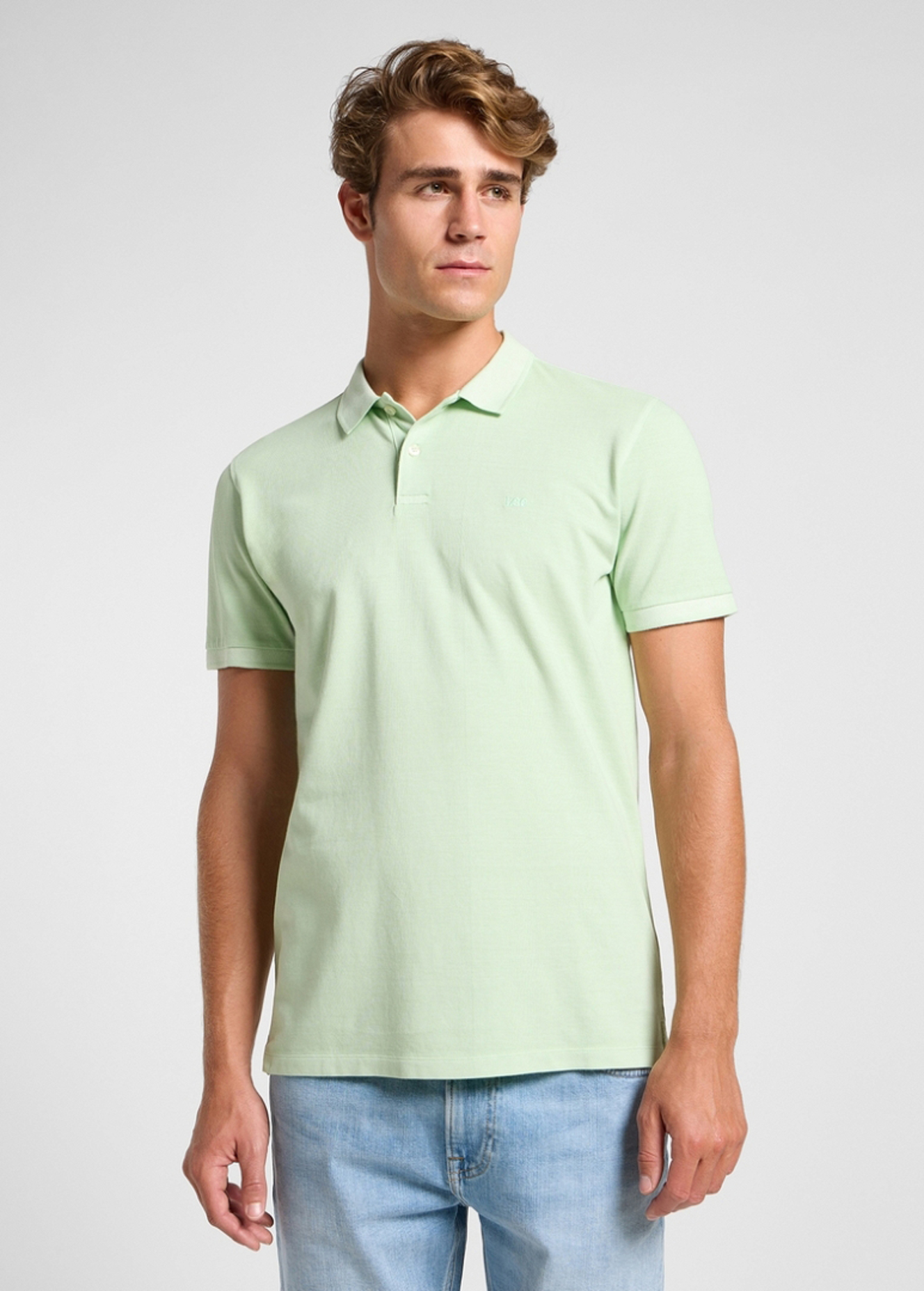 Meska Koszulka Polo Lee Garment Dye Polo Soft Sage - 112363860