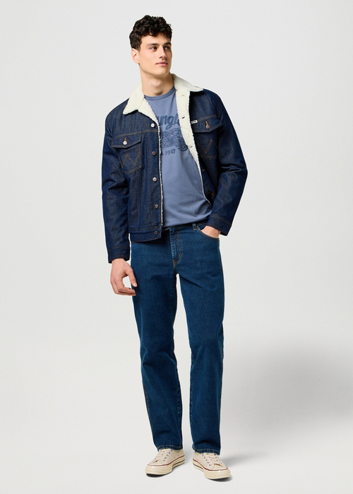 Meski T Shirt Wrangler Americana Tee Grisaille - 112371414