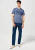 Meski T Shirt Wrangler Americana Tee Grisaille - 112371414
