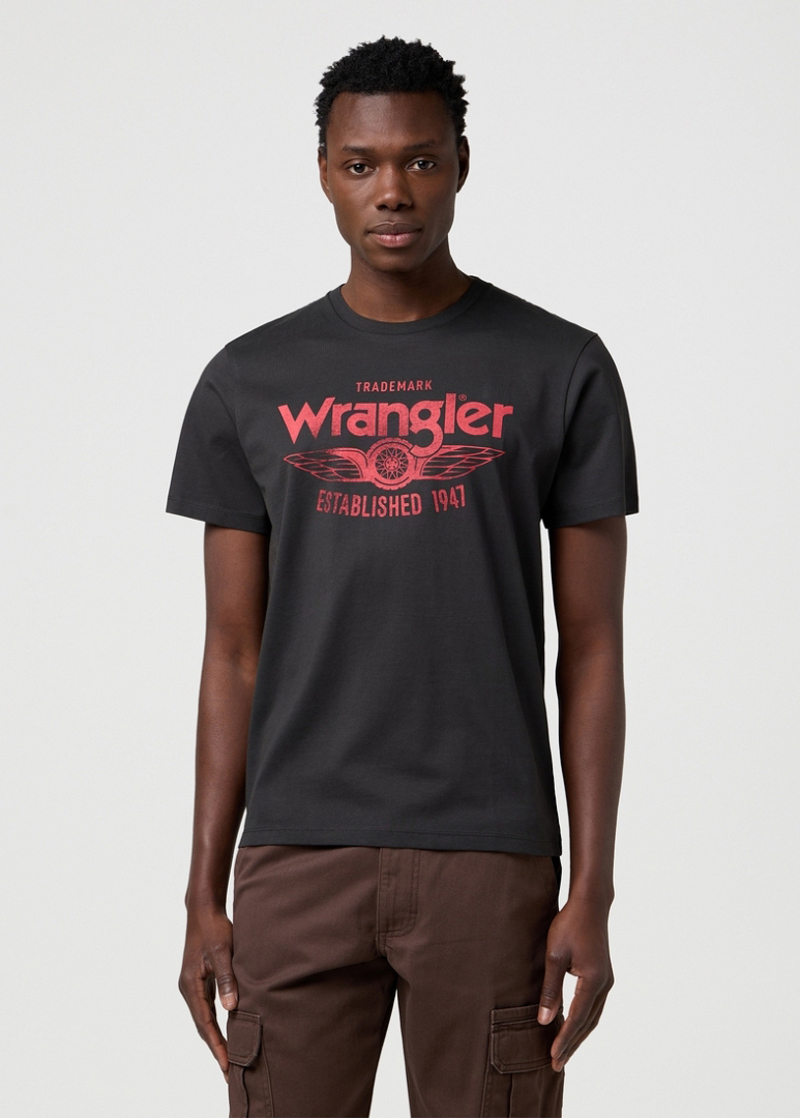 Mski T Shirt Wrangler Americana Tee Faded Black 11237 - 112371416