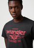 Meski T Shirt Wrangler Americana Tee Faded Black 11237 - 112371416
