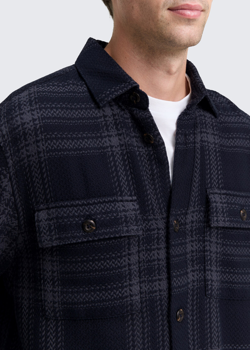 Meska Koszula Materialowe Niebieska Ciepla Koszula Tom Tailor - 1047345-38533