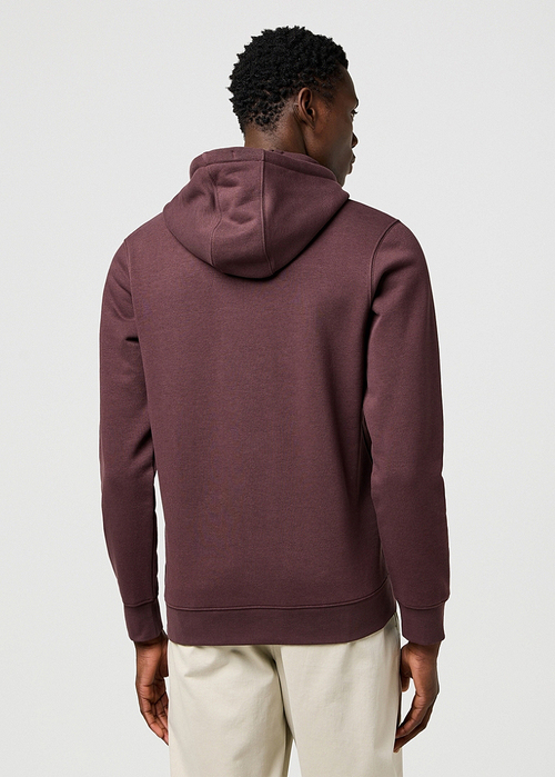 Meska Bluza Wrangler Sign Off Hoodie Mahogany - 112371459