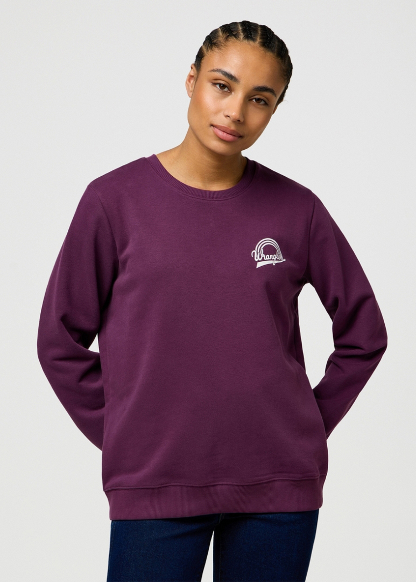 Bluza Damska Wrangler Regular Sweat Italian Plum - 112370774