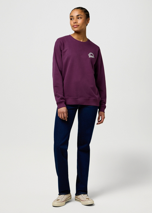 Bluza Damska Wrangler Regular Sweat Italian Plum - 112370774