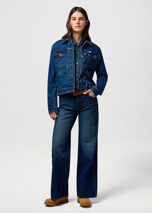 Damskie Spodnie Dinsowe Wrangler World Wide Icon - 112371186