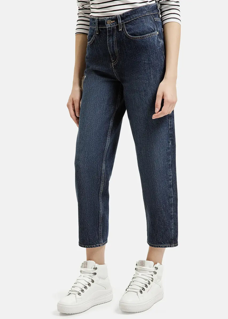 Damskie Spodnie Dzinsowe Ciemnoniebieskie Dzinsy 78 Cross Jeans - C-4934-021