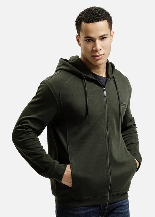 Cross Jeans Sweatshirt Hoodie - Dark Green 387 25510-387