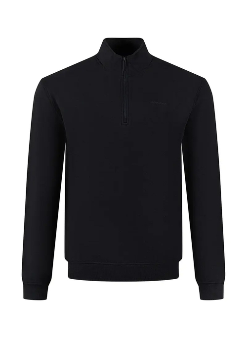 Meski Sweter Cross Jeans Halfzip Sweatshirt Dark Navy 310 - 25511-310