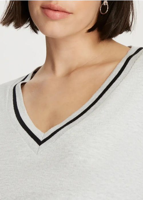 Szara Koszulka Z Dlugim Rekawem Cross Jeans - 56224-537