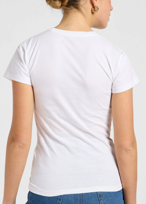 Damski T Shirt Lee Slim Tee Bright White - 112371877