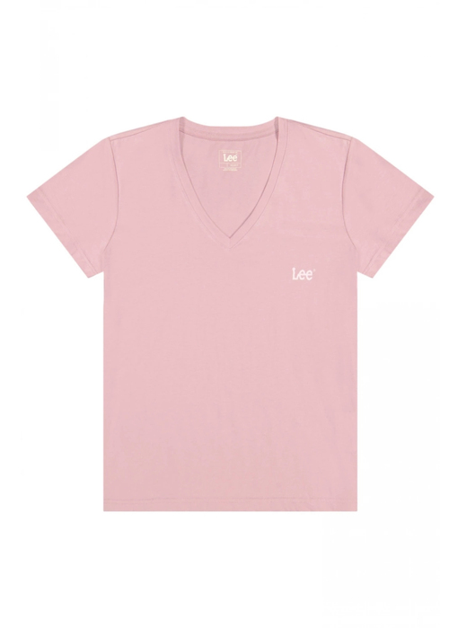 Damski T Shirt Lee V Neck Tee Pretty Plum - 112371857