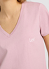 Damski T Shirt Lee V Neck Tee Pretty Plum - 112371857