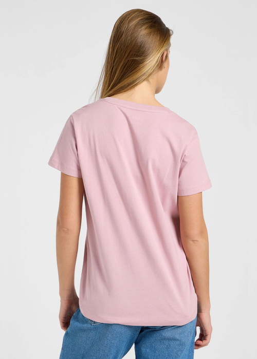 Damski T Shirt Lee V Neck Tee Pretty Plum - 112371857