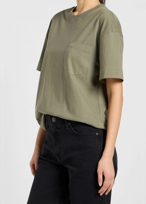 Damski T Shirt Lee Short Sleeve Pocket Tee - 112371883