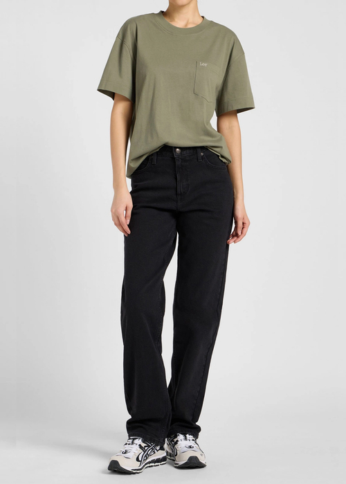 Damski T Shirt Lee Short Sleeve Pocket Tee - 112371883