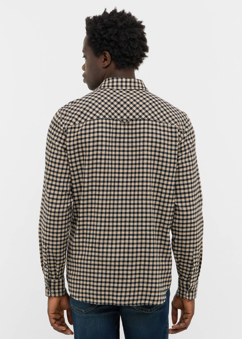 Meska Koszula Materialowe Mustang Eastbridge Brushed Twill Mini Check Black - 1016960-12786