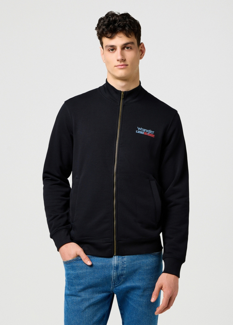 Mska Bluza Wrangler Funnel Neck Black - 112371422