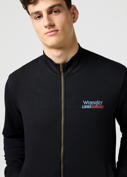 Mska Bluza Wrangler Funnel Neck Black - 112371422