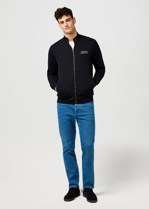 Mska Bluza Wrangler Funnel Neck Black - 112371422