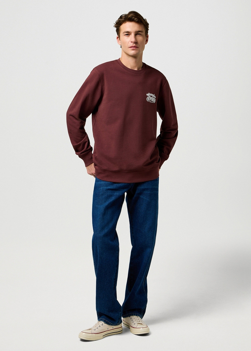 Meska Bluza Wrangler Americana Crew Decadent Chocolate - 112371680