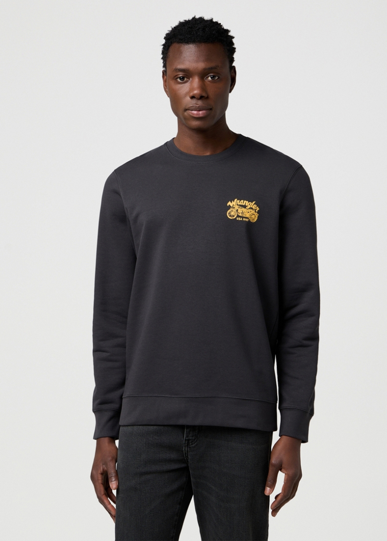 Meska Bluza Wrangler Americana Crew Faded Black - 112371648