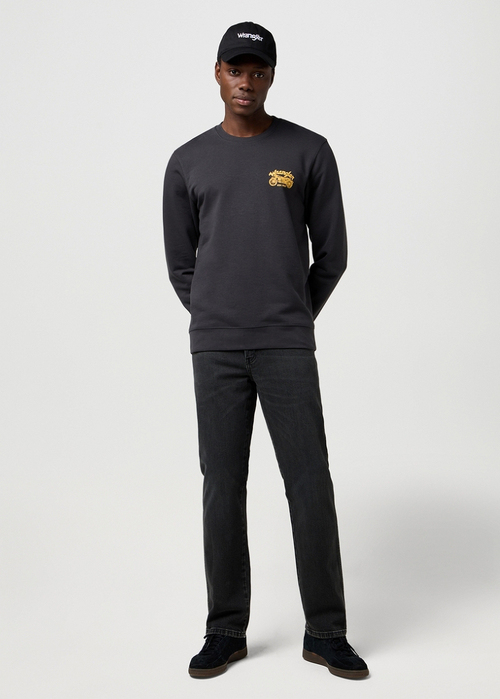 Meska Bluza Wrangler Americana Crew Faded Black - 112371648