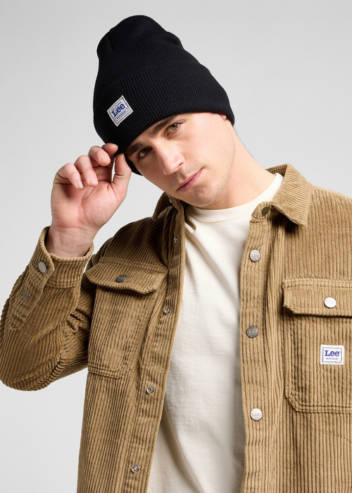 Meska Czapka Zimowa Wrangler Workwear Beanie Black - 112372692