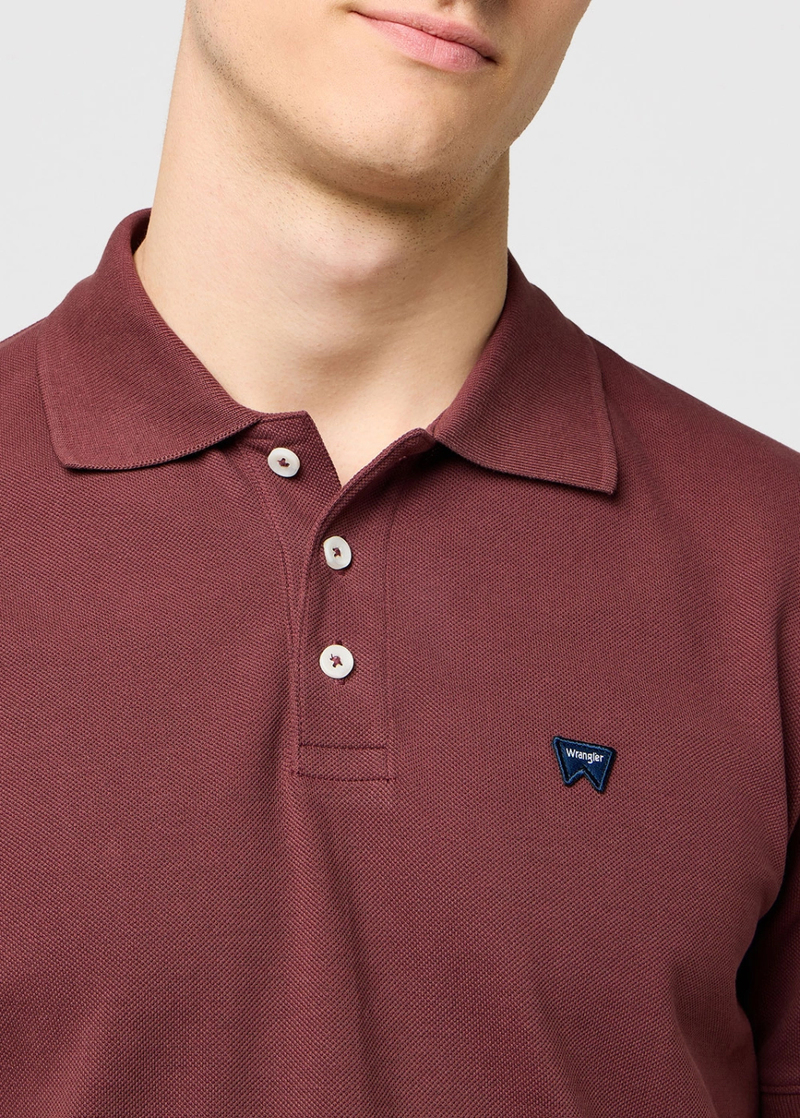 Meska Koszulka Polo Wrangler Polo Shirt Decadent Chocolate - 112371398