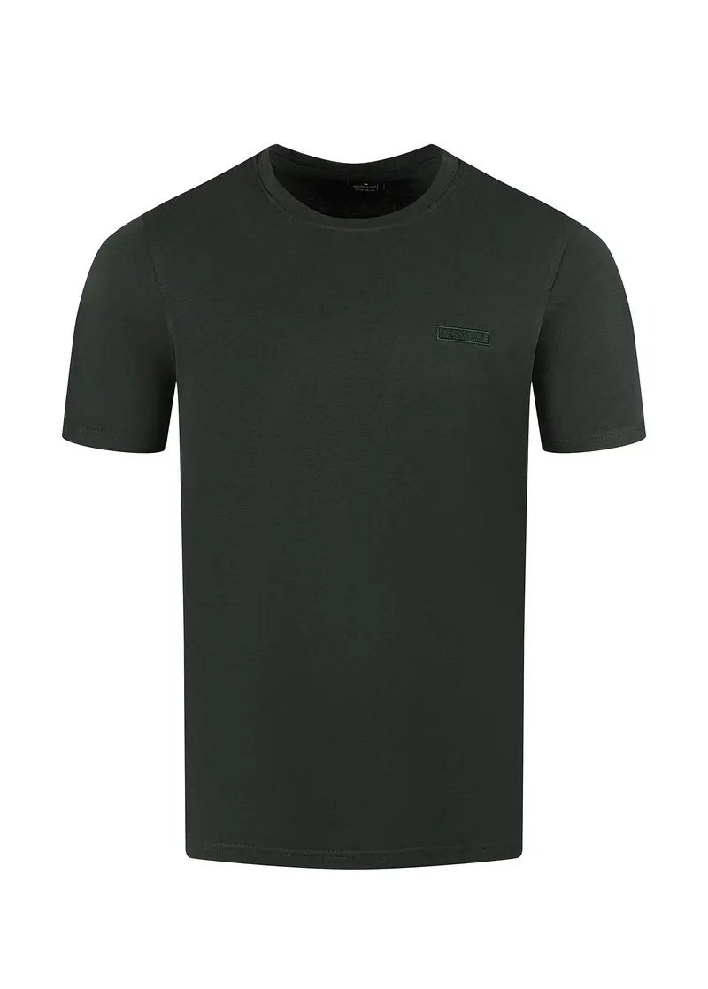 Meski T Shirt Ciemnozielony Podkoszulek Cross Jeans - 16123-387