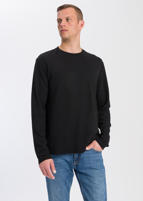 Cross Jeans Long Sleeve Sweatshirt Black 020 - 15875-020