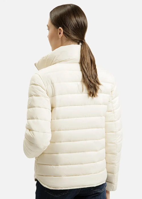 Damska Kurtka Zimowa Biala Pikowana Kurtka Cross Jeans - 81281-028
