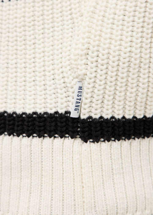 Damski Sweter Mustang Madera Henley Stripe - 1016779-12792