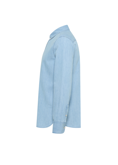 Meska Koszula Materialowe Mustang Cullman Denim Blue - 1016946-5000-200