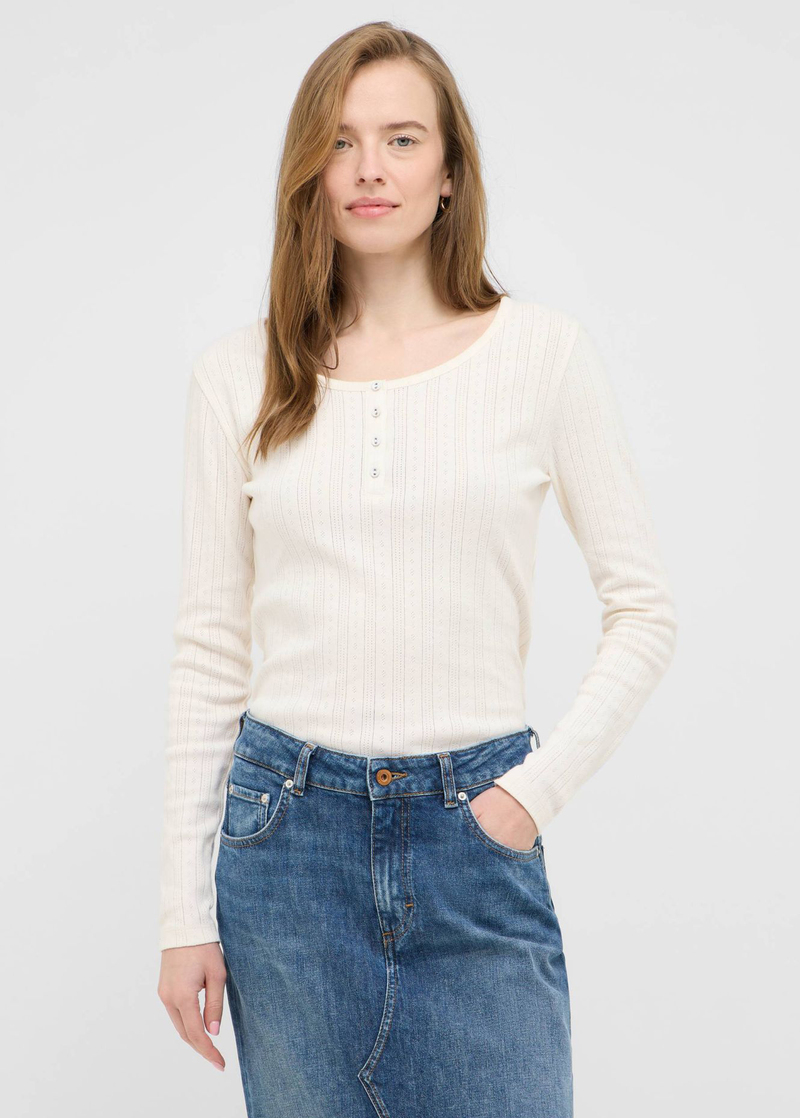 Koszulka Z Dlugim Rekawem Mustang Hope Whisper White - 1016760-2013