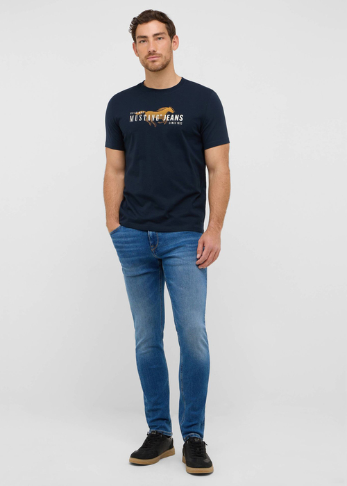 Meski T Shirt Mustang Austin Dark Sapphire - 1016854-4136