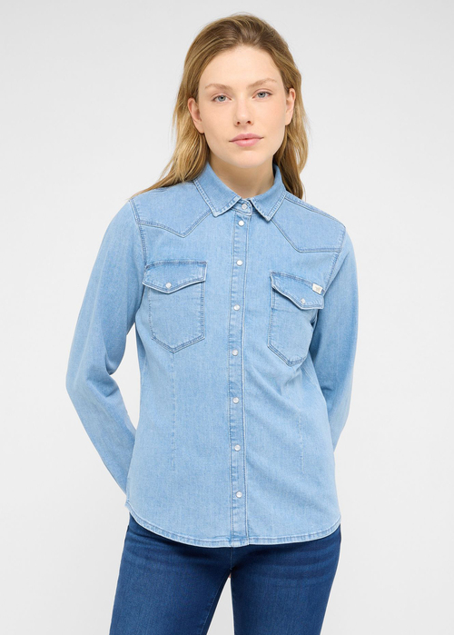 Damska Koszula Dzinsowa Mustang Cody Denim Shirt Denim Blue - 1016935-5000-400