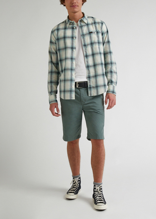 Meskie Szorty Materialowe Lee Regular Chino Short Fort Green - L70THZLL