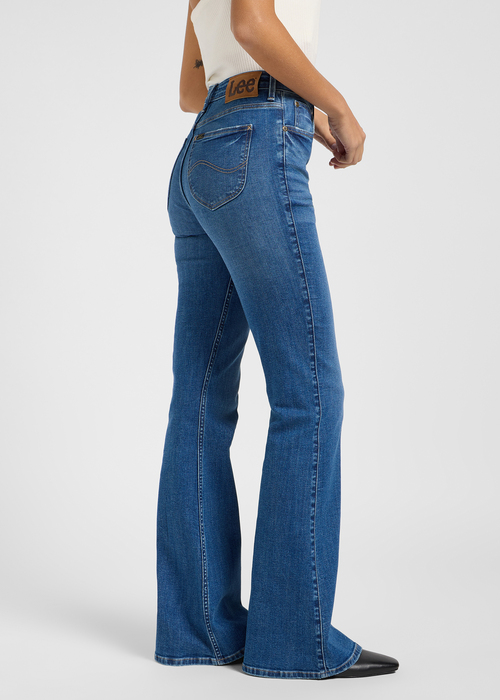 Damskie Spodnie Dzinsowe Lee Breese Hyper Mid - 112363802